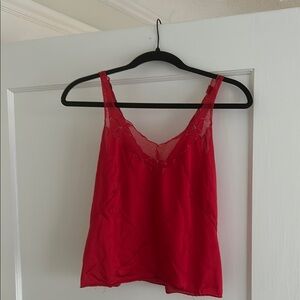 Red Sheer Camisole Top